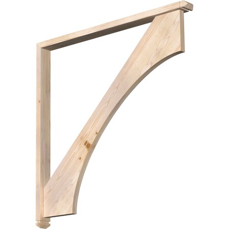 Westlake Arts And Crafts Smooth Bracket W/ Offset Brace, Douglas Fir, 3 1/2W X 46D X 46H